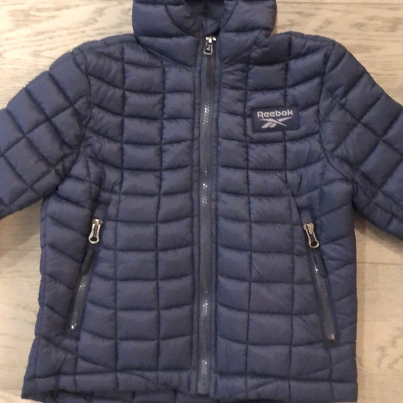 NWT Reebok Navy Boys Puffer Hooded Jacket Size 4 - Picture 2 of 7